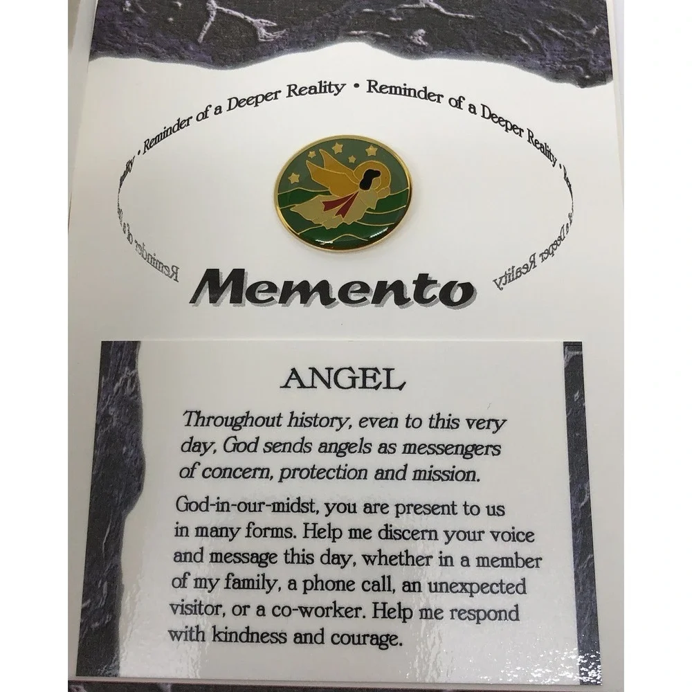 Angel Pin‎ Lapel Brooch With Card Reminder Of Deeper Reality 1